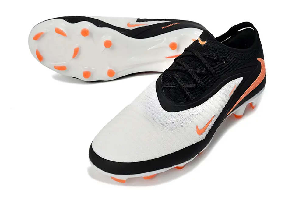 Chuteira Nike Phantom GX III Elite FG Campo - Branca, preta e laranja - Imagem 5