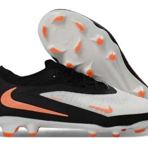 Chuteira Nike Phantom GX III Elite FG Campo - Branca, preta e laranja
